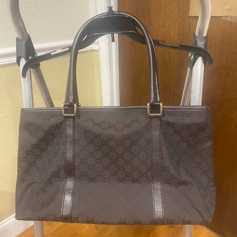 Gucci GG Brown Canvas Tote/Hand Bag 257302 204991 NWOT - Picture 7 of 16